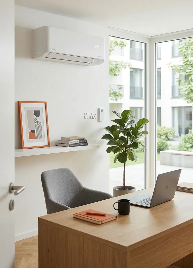 Elegantes Klimaanlage Innengerät Split-Klimatechnik installiert